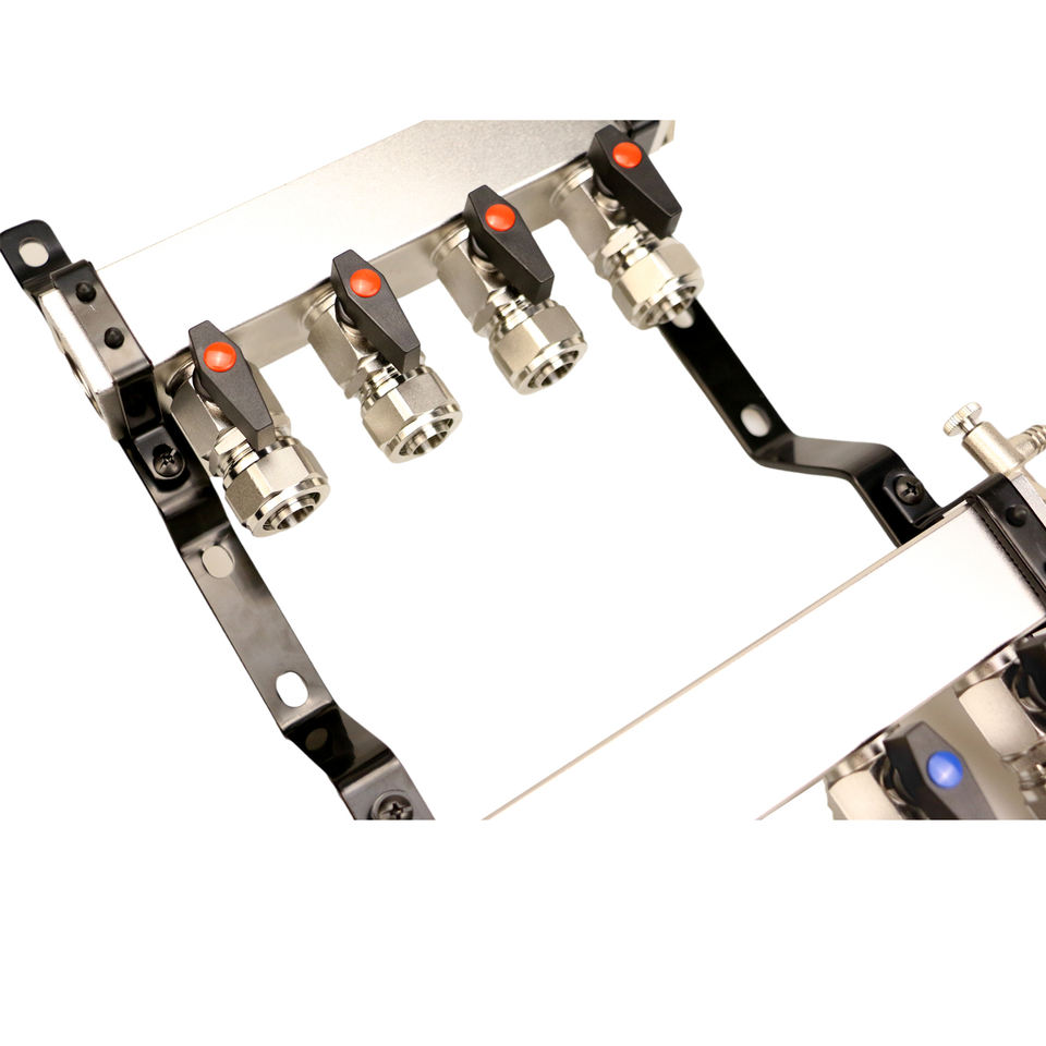 Stainless Steel 304 Hydronic Heating Manifold Set with Manual Ball Valves - 1