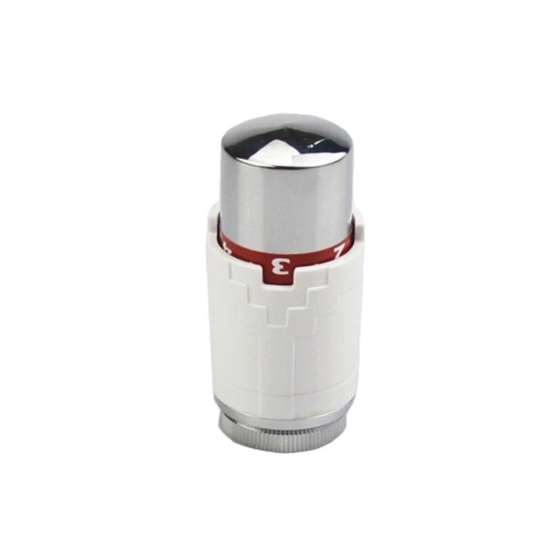 Huibo HB-07505 Brass Thermostatic Radiator Valve Head – Adjustable 6-28°C, White, ISO/CE Certified