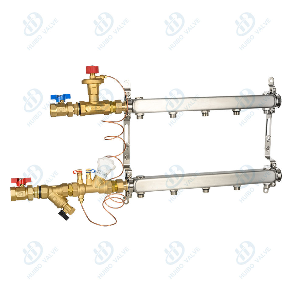 Stainless Steel Hydronic Manifold with Pre-Filtration & Differential Pressure Balance