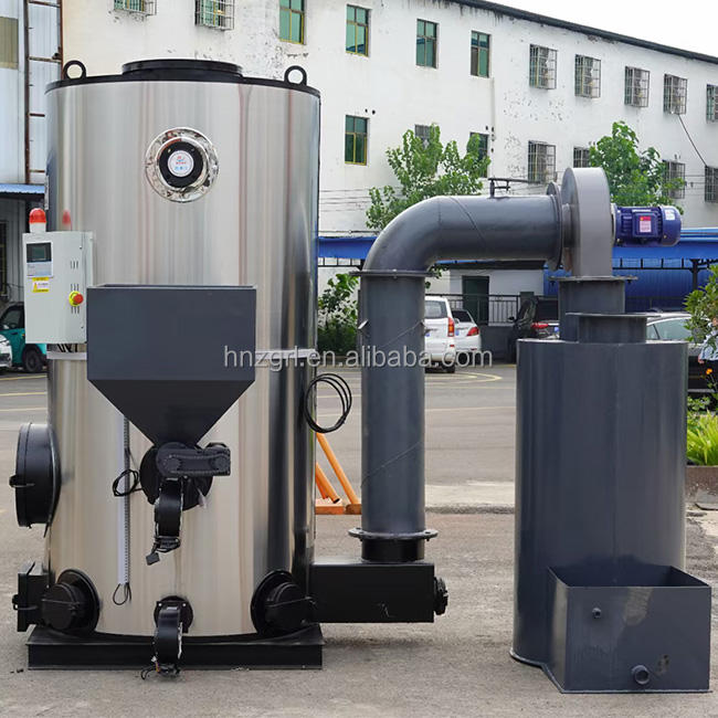 Vertical Biomass Pellet Steam Generator Boiler | Low Pressure Carbon Steel Water Tube for Sauna & Industrial Use