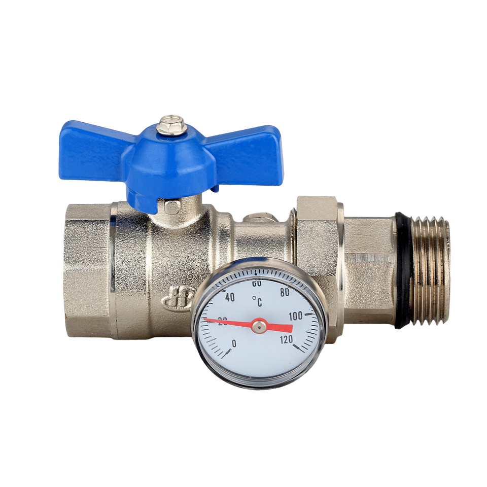 Forged Brass Ball Valve Male Thread Nickel Plated 1 Inch for Underfloor Heating