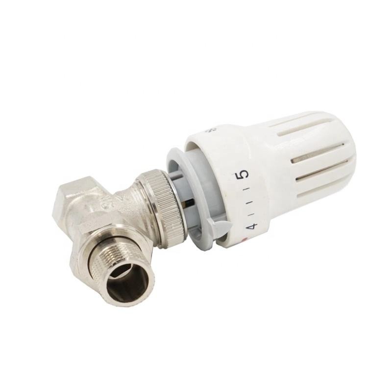 Brass Thermostatic Radiator Valve 1/2'' Straight TRV for Temperature Control