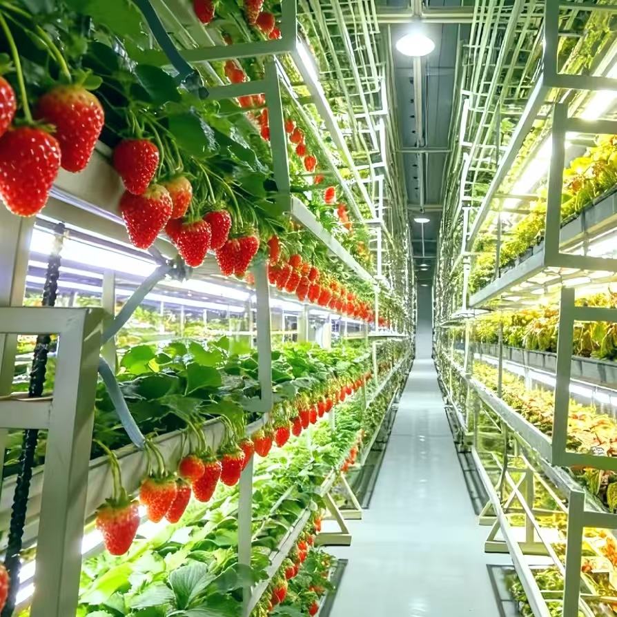 40ft/20ft Shipping Container Farm with LED Grow Light System for Leafy Vegetables & Strawberry