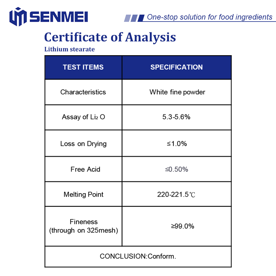 Lithium Stearate CAS 4485-12-5 Industrial Grade Emulsifier Powder