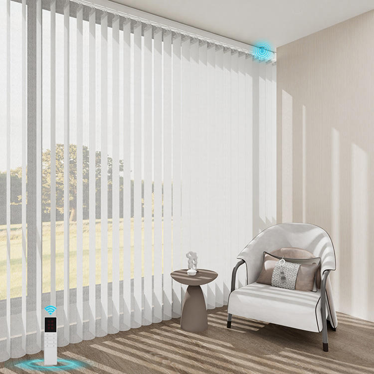 Battery Operated Gradient Soft Fabric Dream Curtain Vertical Sheer Curtain for Large Sliding Doors