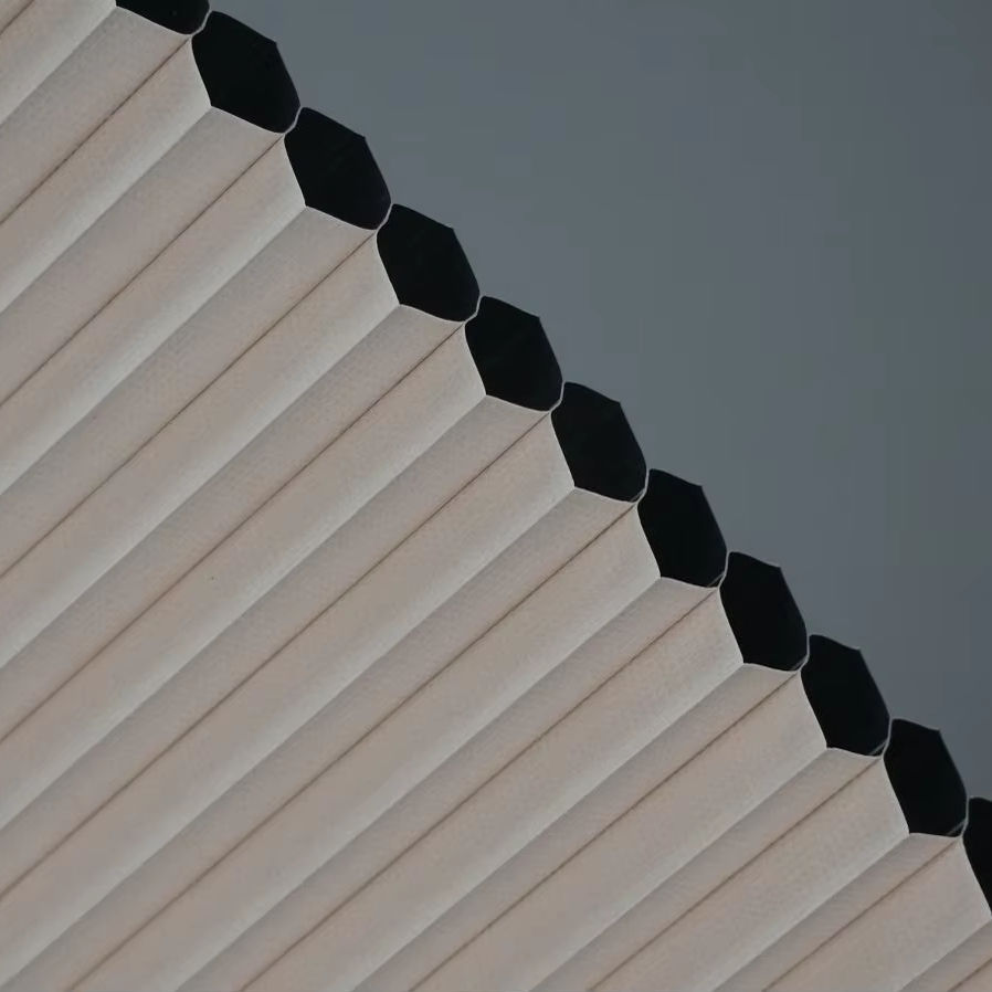 Premium Honeycomb Curtains Blinds Vertical Built-In Linen Sheer Thickened Lattice Bedroom