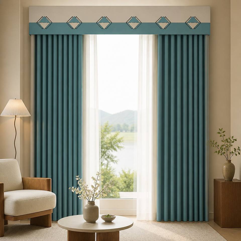 Heavyweight Blackout Curtain Fabric - Solid Window Drape Textile for Living Room & Bedroom