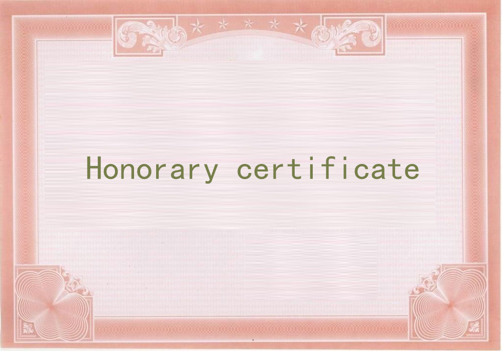 Certificate of Honor 1