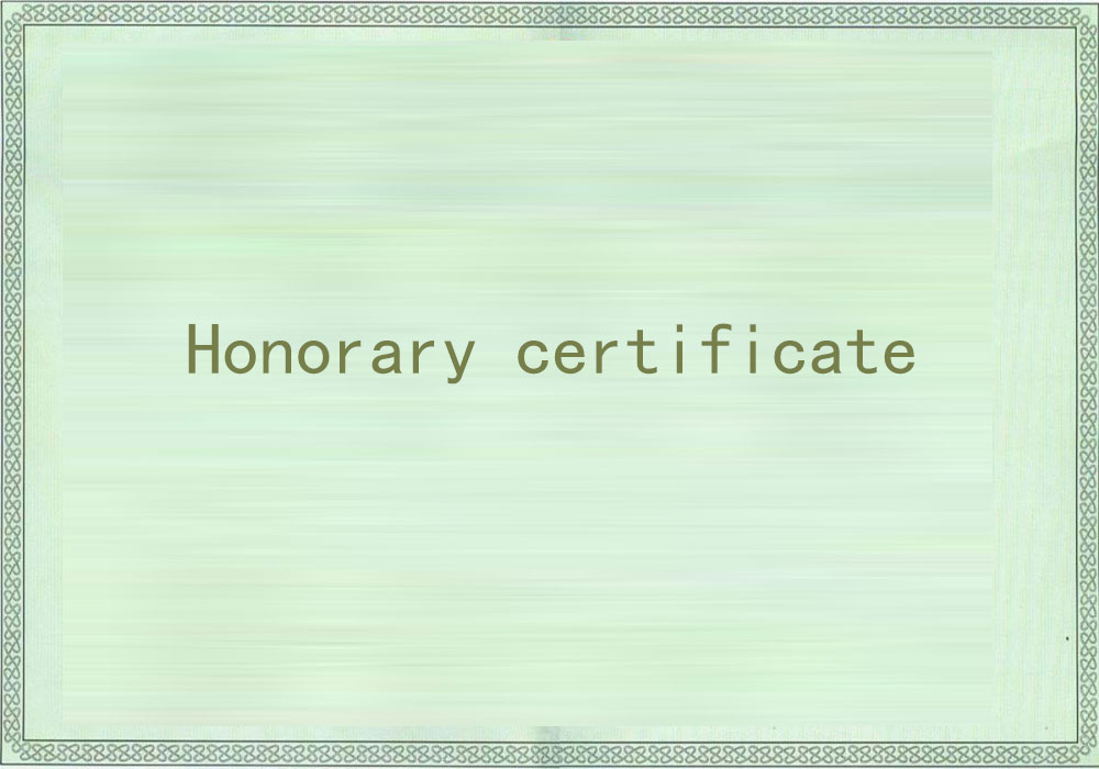 Certificate of Honor II